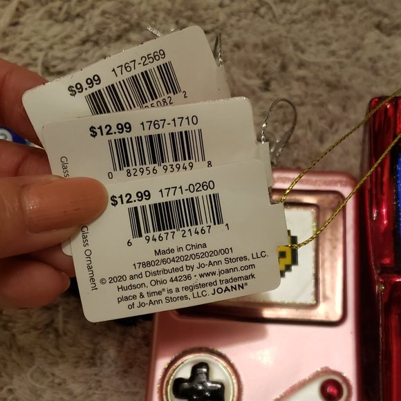 3 Christmas Ornaments Game Theme NWT! - Picture 2 of 8